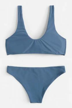 Coquette Aesthetic Bunny Tie Front Bikini Set - Y2K Fashion Swimwear