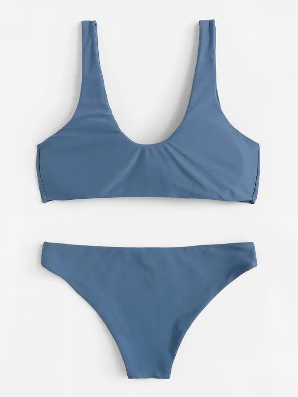 Coquette Aesthetic Bunny Tie Front Bikini Set - Y2K Fashion Swimwear