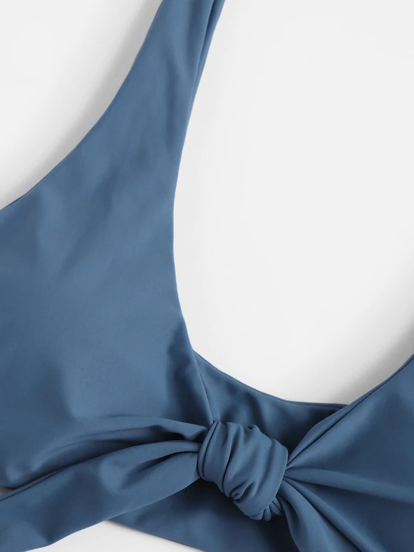 Coquette Aesthetic Bunny Tie Front Bikini Set - Y2K Fashion Swimwear