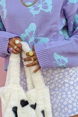 Coquette Aesthetic Butterfly Print Kawaii Jumper - Y2K Fashion Women's Top