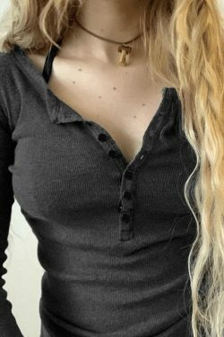 Coquette Aesthetic Button Down Knit Top - Y2K Fashion Grunge Style Cute Tops Pastel Goth