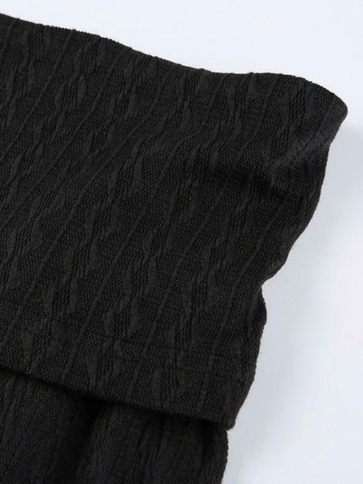 Coquette Aesthetic Cable Knit Off-Shoulder Sweater: Y2K Fashion for Women