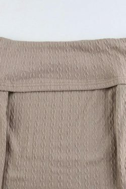Coquette Aesthetic Cable Knit Off-Shoulder Sweater: Y2K Fashion for Women