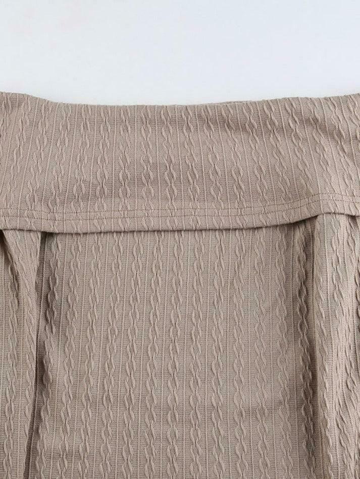 Coquette Aesthetic Cable Knit Off-Shoulder Sweater: Y2K Fashion for Women