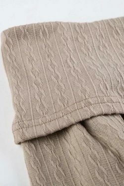 Coquette Aesthetic Cable Knit Off-Shoulder Sweater: Y2K Fashion for Women