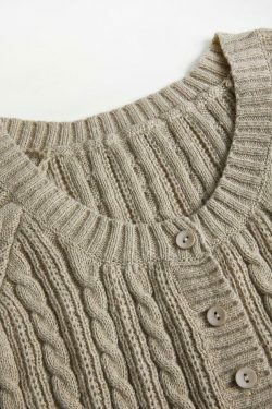 Coquette Aesthetic Cable Knit Top: Y2K Fashion with Grunge & Pastel Goth Vibes