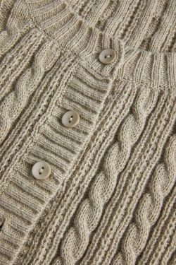 Coquette Aesthetic Cable Knit Top: Y2K Fashion with Grunge & Pastel Goth Vibes