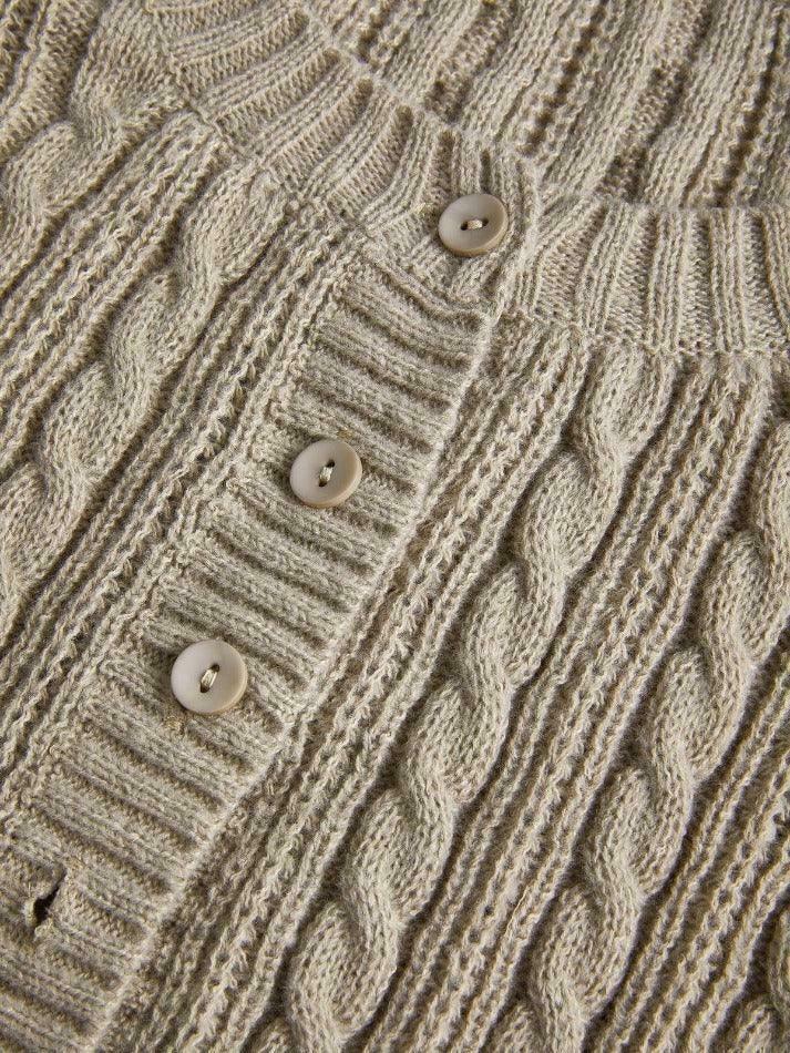 Coquette Aesthetic Cable Knit Top: Y2K Fashion with Grunge & Pastel Goth Vibes