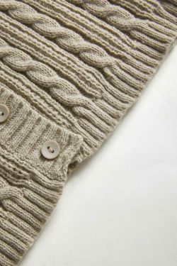 Coquette Aesthetic Cable Knit Top: Y2K Fashion with Grunge & Pastel Goth Vibes