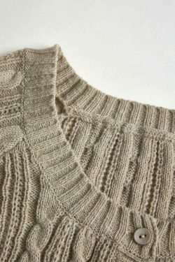 Coquette Aesthetic Cable Knit Top: Y2K Fashion with Grunge & Pastel Goth Vibes