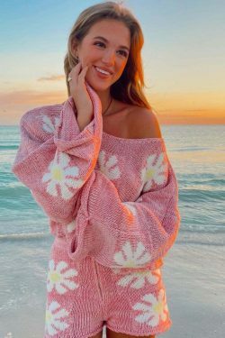 Coquette Aesthetic Cargo Skirt & Cute Tops: Y2K Fashion Woolen Suit with Grunge & Pastel Goth Vibes