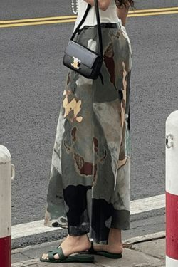 Coquette Aesthetic Cargo Skirt - Y2K Fashion Grunge Style Vintage Women's Clothing