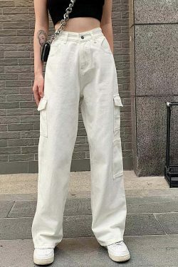 Coquette Aesthetic Cargo Skirt - Y2K Fashion High Waisted Trousers