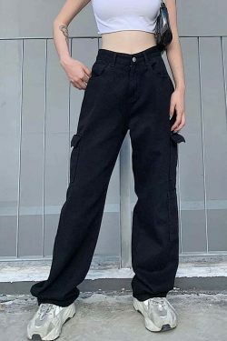 Coquette Aesthetic Cargo Skirt - Y2K Fashion High Waisted Trousers