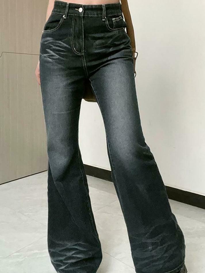 Coquette Aesthetic Cargo Skirt in Vintage Wash Slim-Fit Boot-Cut Jeans Coquette Aesthetic Cargo Skirt in Vintage Wash Slim-Fit Boot-Cut Jeans