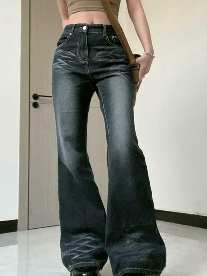 Coquette Aesthetic Cargo Skirt in Vintage Wash Slim-Fit Boot-Cut Jeans Coquette Aesthetic Cargo Skirt in Vintage Wash Slim-Fit Boot-Cut Jeans