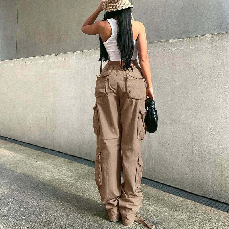 Coquette Aesthetic Cargo Skirt: Pocket Parade Wide Leg Pants Coquette Aesthetic Cargo Skirt: Pocket Parade Wide Leg Pants