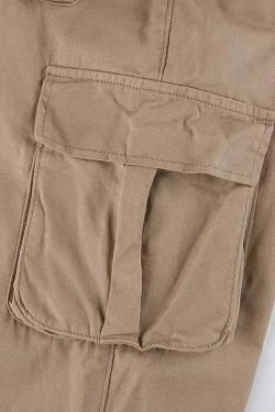 Coquette Aesthetic Cargo Skirt: Pocket Parade Wide Leg Pants