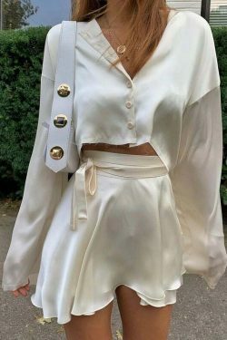 Coquette Aesthetic Cargo Skirt Set - Y2K Fashion with Grunge Style and Pastel Goth Vibes