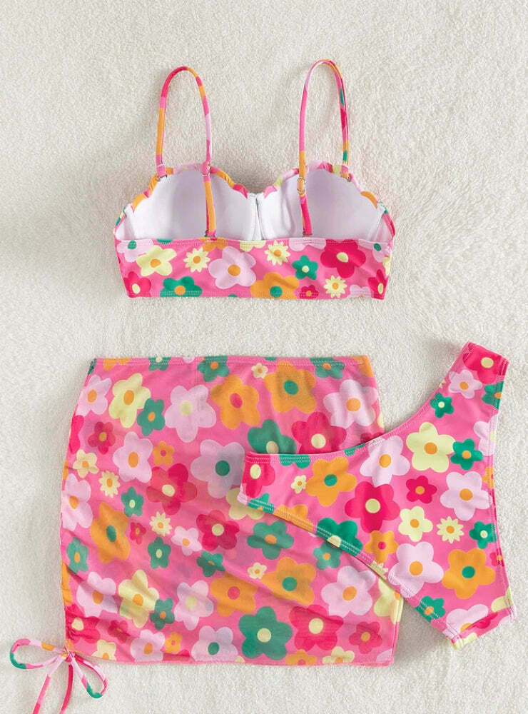 Coquette Aesthetic Cargo Skirt Set with Pastel Goth Vibes & Y2K Fashion Influence