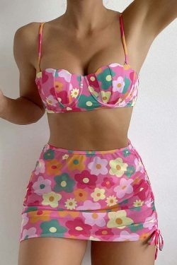 Coquette Aesthetic Cargo Skirt Set with Pastel Goth Vibes & Y2K Fashion Influence