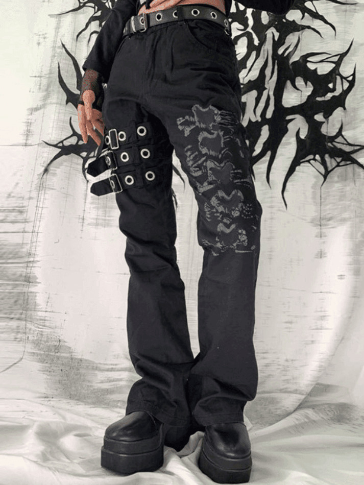 Coquette Aesthetic Cargo Skirt with Buckle Strap Detail Coquette Aesthetic Cargo Skirt with Buckle Strap Detail