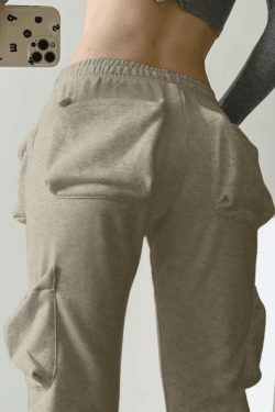 Coquette Aesthetic Cargo Skirt with Functional Pocket in White