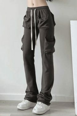 Coquette Aesthetic Cargo Skirt with Functional Pocket in White