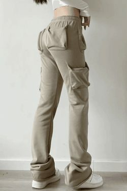 Coquette Aesthetic Cargo Skirt with Functional Pocket in White