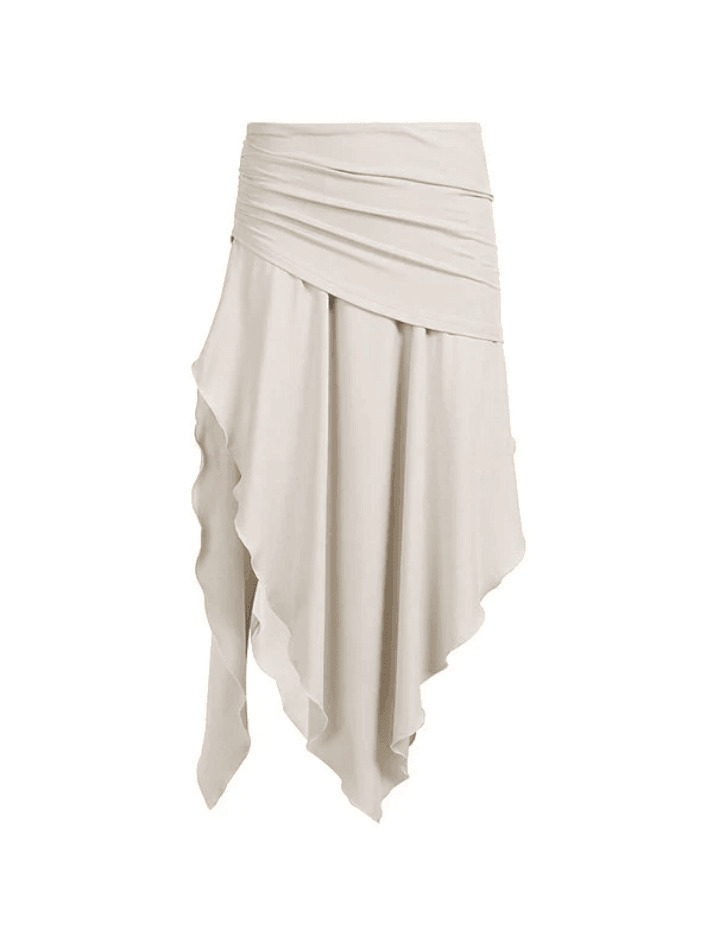 Coquette Aesthetic Cargo Skirt with Gathered Slit Design Coquette Aesthetic Cargo Skirt with Gathered Slit Design