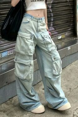 Coquette Aesthetic Cargo Skirt with Multi-Pocket Design