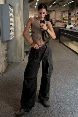 Coquette Aesthetic Cargo Skirt with Multiple Pockets