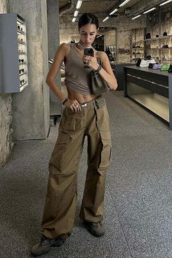 Coquette Aesthetic Cargo Skirt with Multiple Pockets