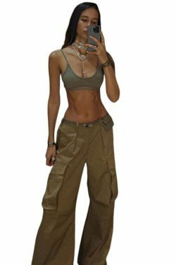 Coquette Aesthetic Cargo Skirt with Multiple Pockets