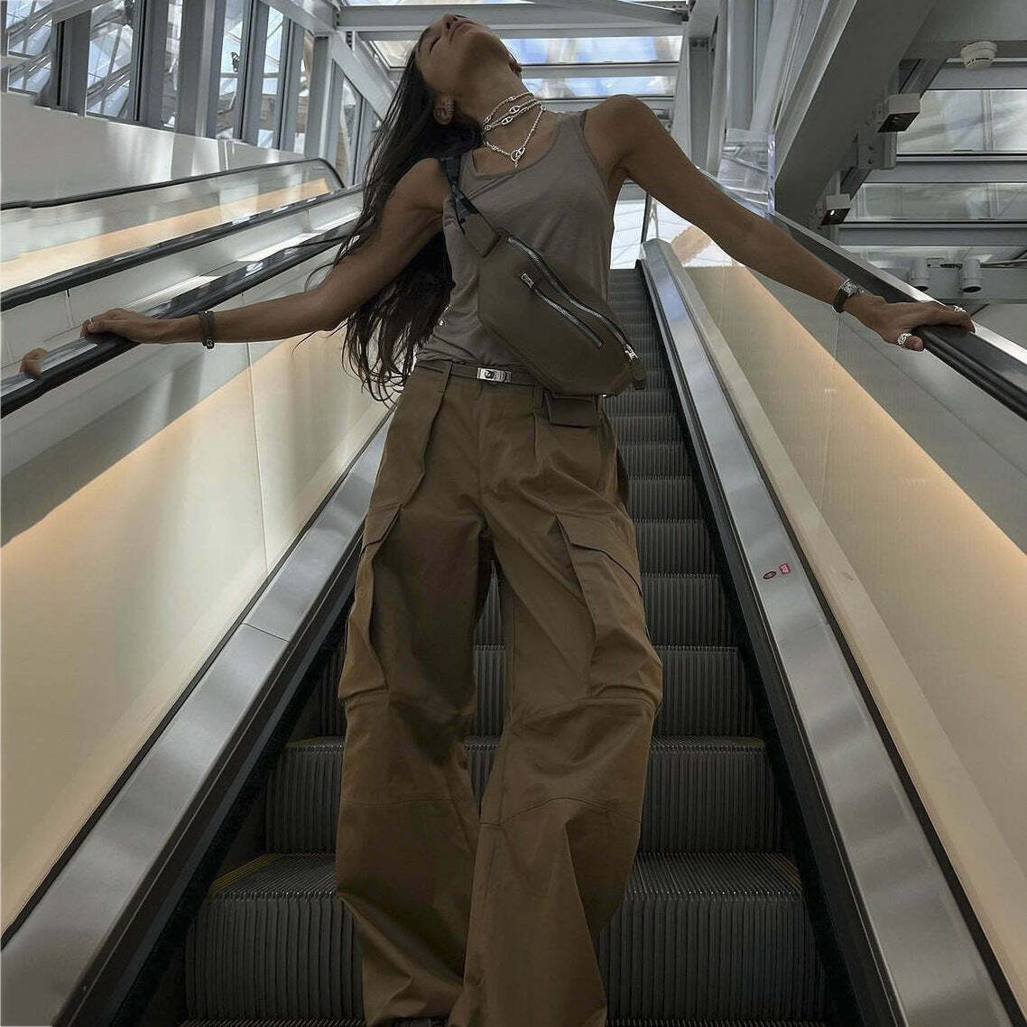 Coquette Aesthetic Cargo Skirt with Multiple Pockets Coquette Aesthetic Cargo Skirt with Multiple Pockets