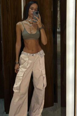 Coquette Aesthetic Cargo Skirt with Multiple Pockets