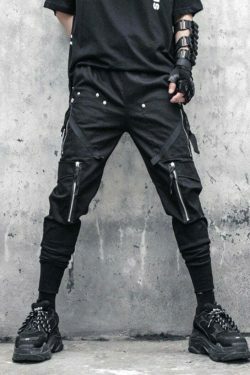 Coquette Aesthetic Cargo Skirt with Zippered Pockets