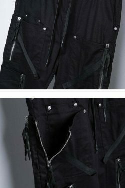 Coquette Aesthetic Cargo Skirt with Zippered Pockets