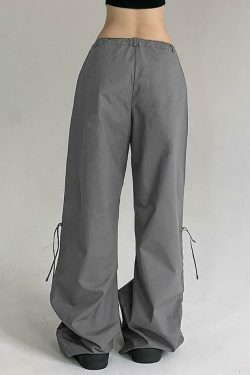 Coquette Aesthetic Cargo Skirt: Y2K Fashion Wide-Leg Pants