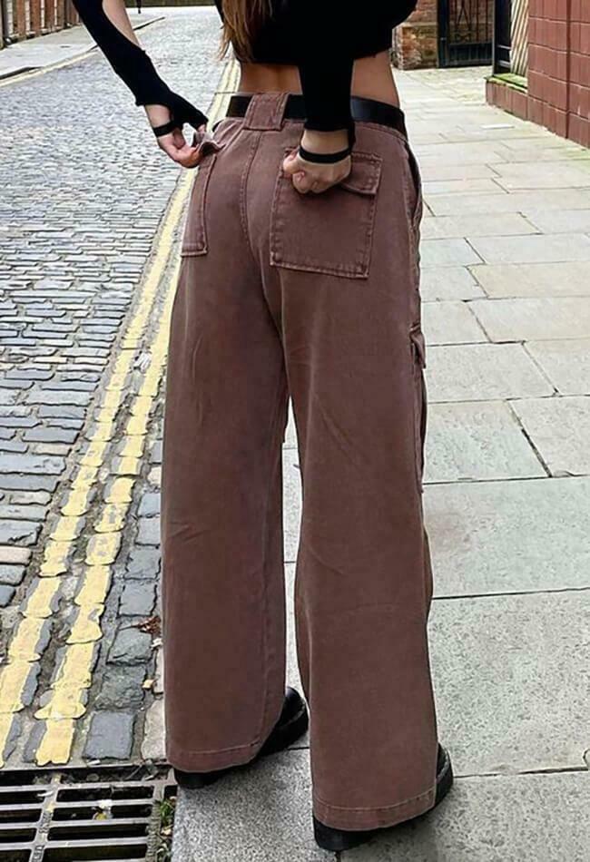 Coquette Aesthetic Cargo Skirt: Y2K Style Grunge Fashion for Women - Mid Rise Cargo Jeans Coquette Aesthetic Cargo Skirt: Y2K Style Grunge Fashion for Women - Mid Rise Cargo Jeans