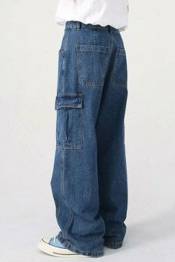 Coquette Aesthetic Cargo Skirt: Y2K Style Grunge Fashion with Loose Fit Cargo Jeans