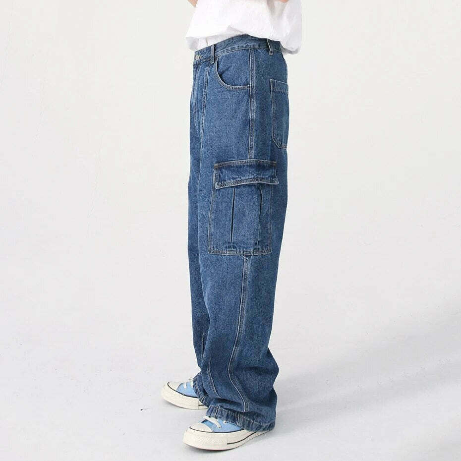 Coquette Aesthetic Cargo Skirt: Y2K Style Grunge Fashion with Loose Fit Cargo Jeans