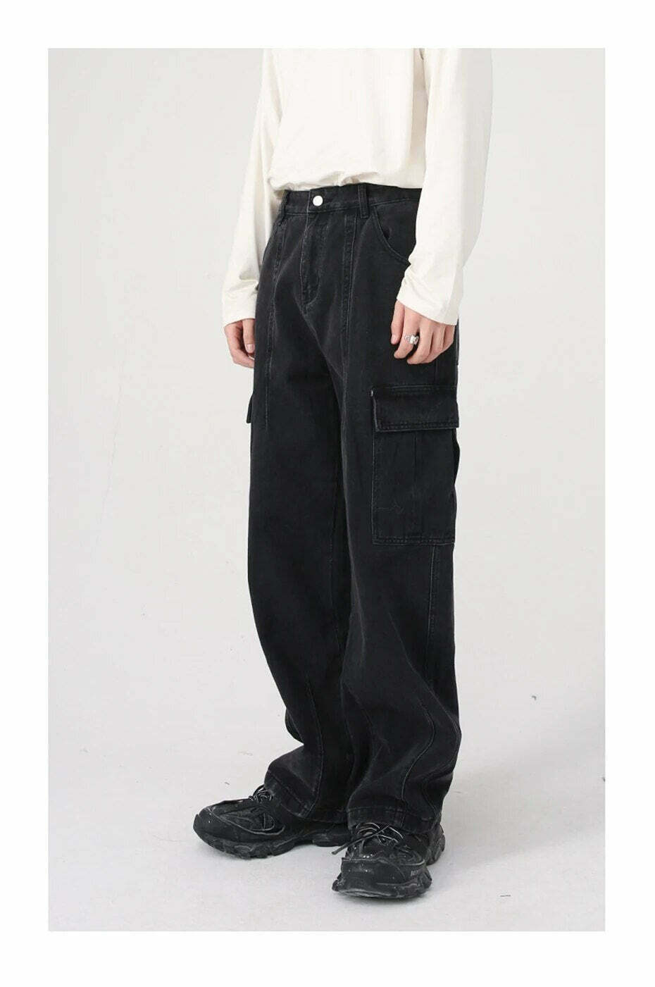 Coquette Aesthetic Cargo Skirt: Y2K Style Grunge Fashion with Loose Fit Cargo Jeans