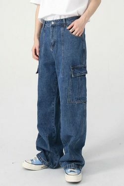 Coquette Aesthetic Cargo Skirt: Y2K Style Grunge Fashion with Loose Fit Cargo Jeans