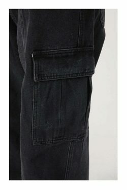 Coquette Aesthetic Cargo Skirt: Y2K Style Grunge Fashion with Loose Fit Cargo Jeans