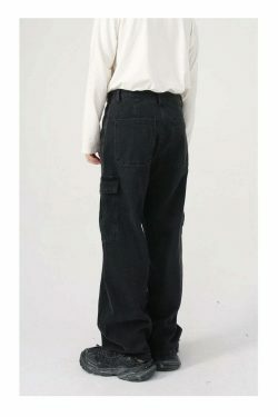 Coquette Aesthetic Cargo Skirt: Y2K Style Grunge Fashion with Loose Fit Cargo Jeans