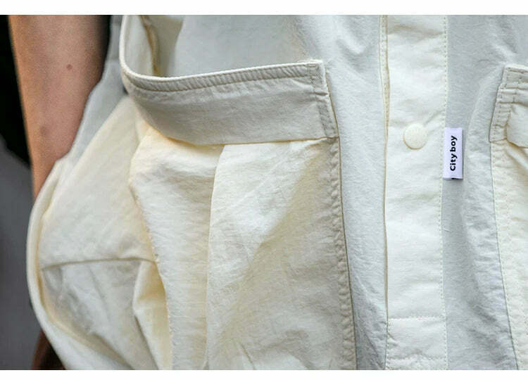 Coquette Aesthetic Cargo Skirt: Y2K Style Grunge Fashion Women's Short Sleeve Shirt