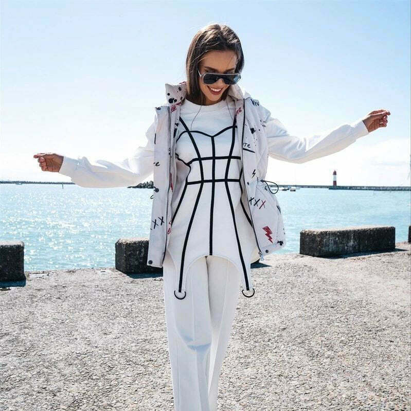 Coquette Aesthetic Cargo Skirt: Y2K Style Grunge Hoodie for Women - Cute Tops & Pastel Goth Fashion