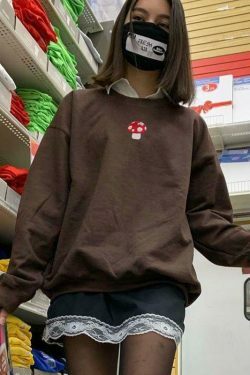 Coquette Aesthetic Cargo Skirt: Y2K Style Grunge Hoodie for Women - Vintage Fashion