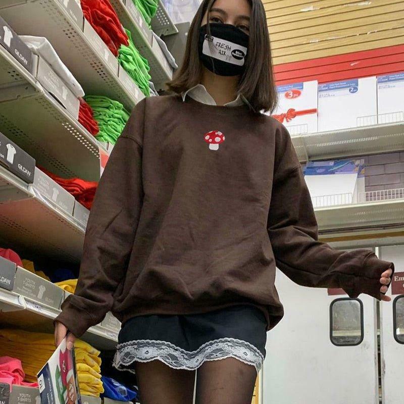 Coquette Aesthetic Cargo Skirt: Y2K Style Grunge Hoodie for Women - Vintage Fashion